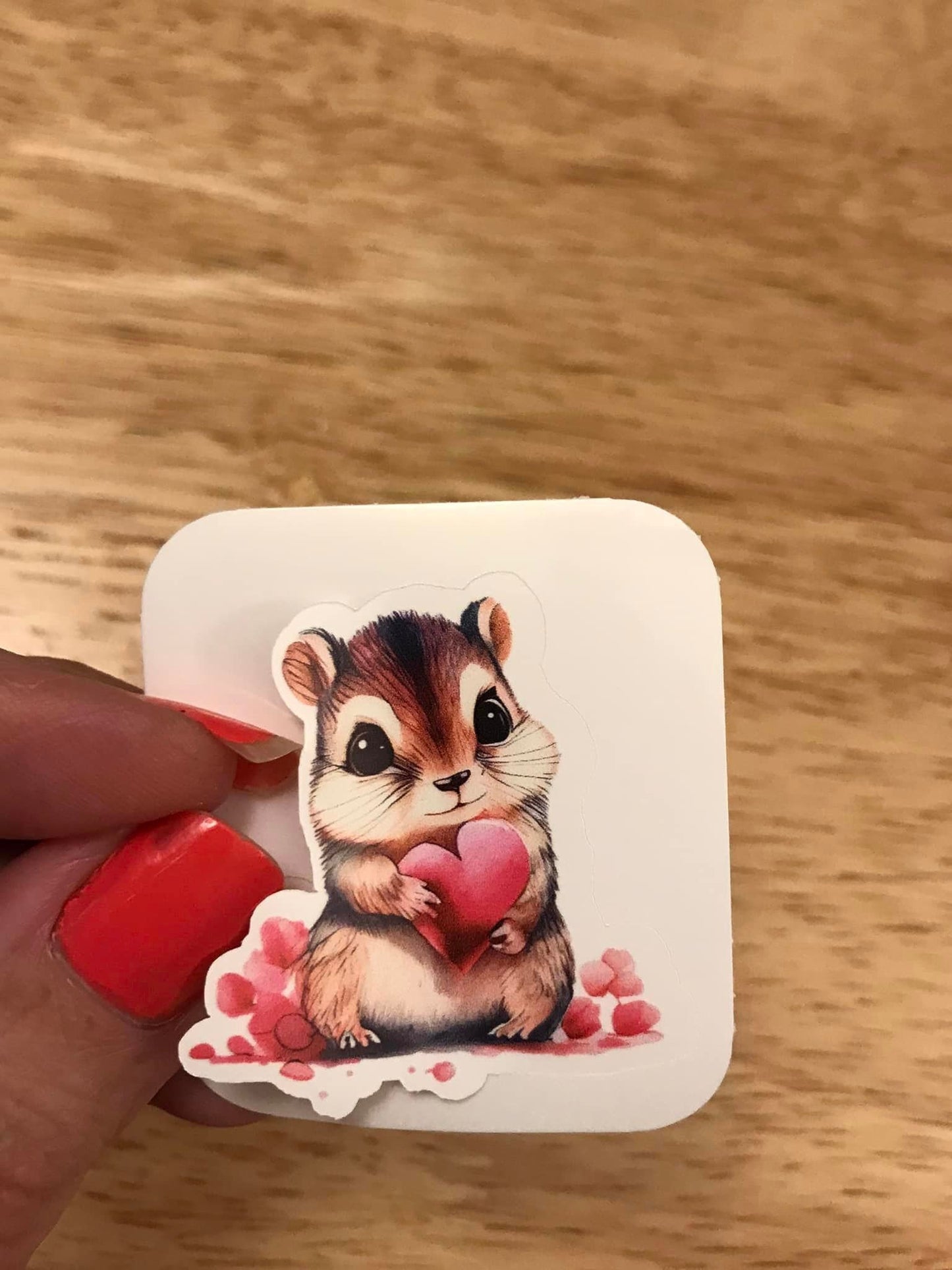 Valentine Chipmunk Sticker