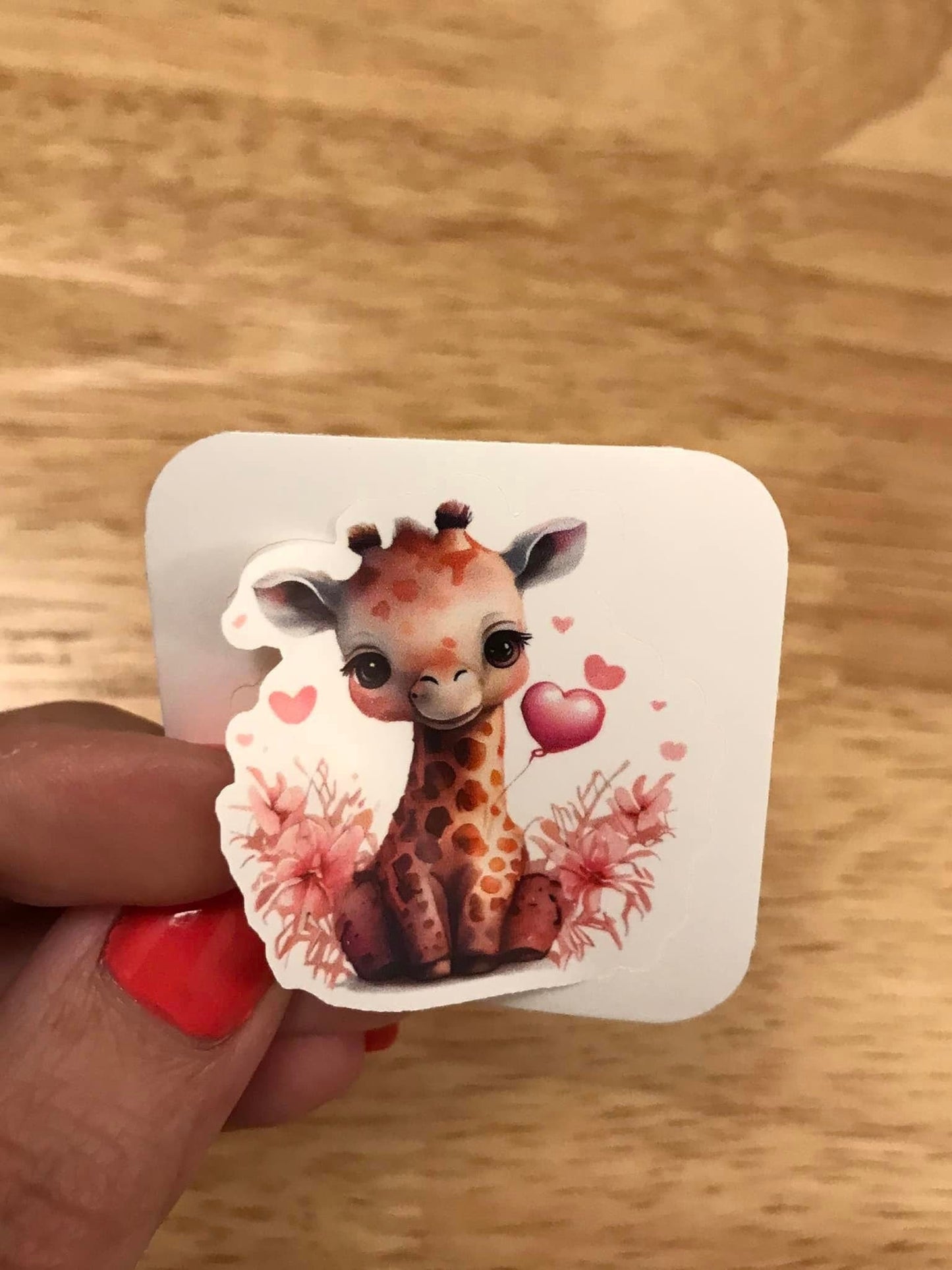 Valentine Giraffe Sticker