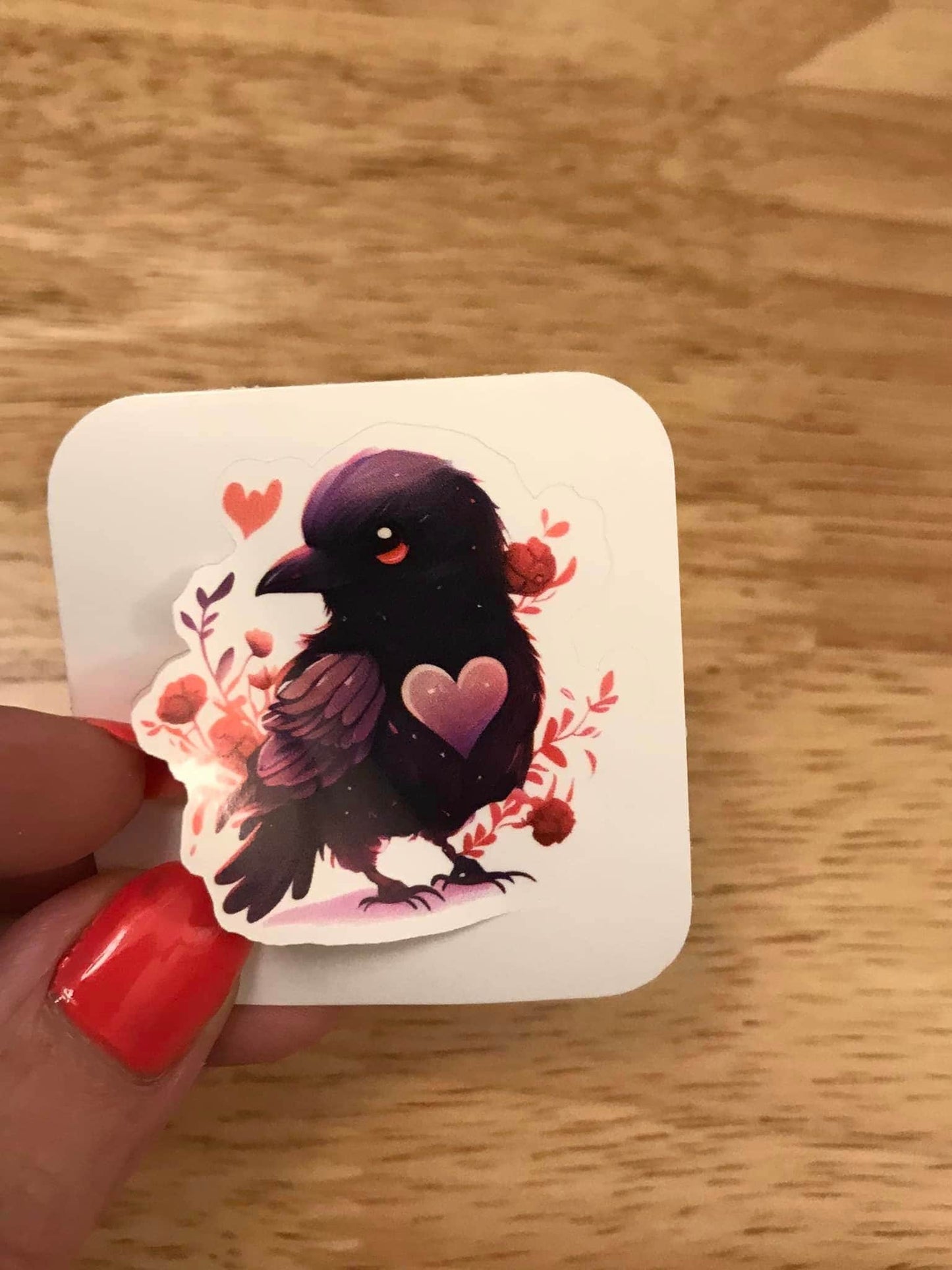 Valentine Raven Sticker