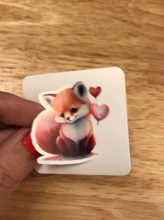 Valentine Fox Sticker