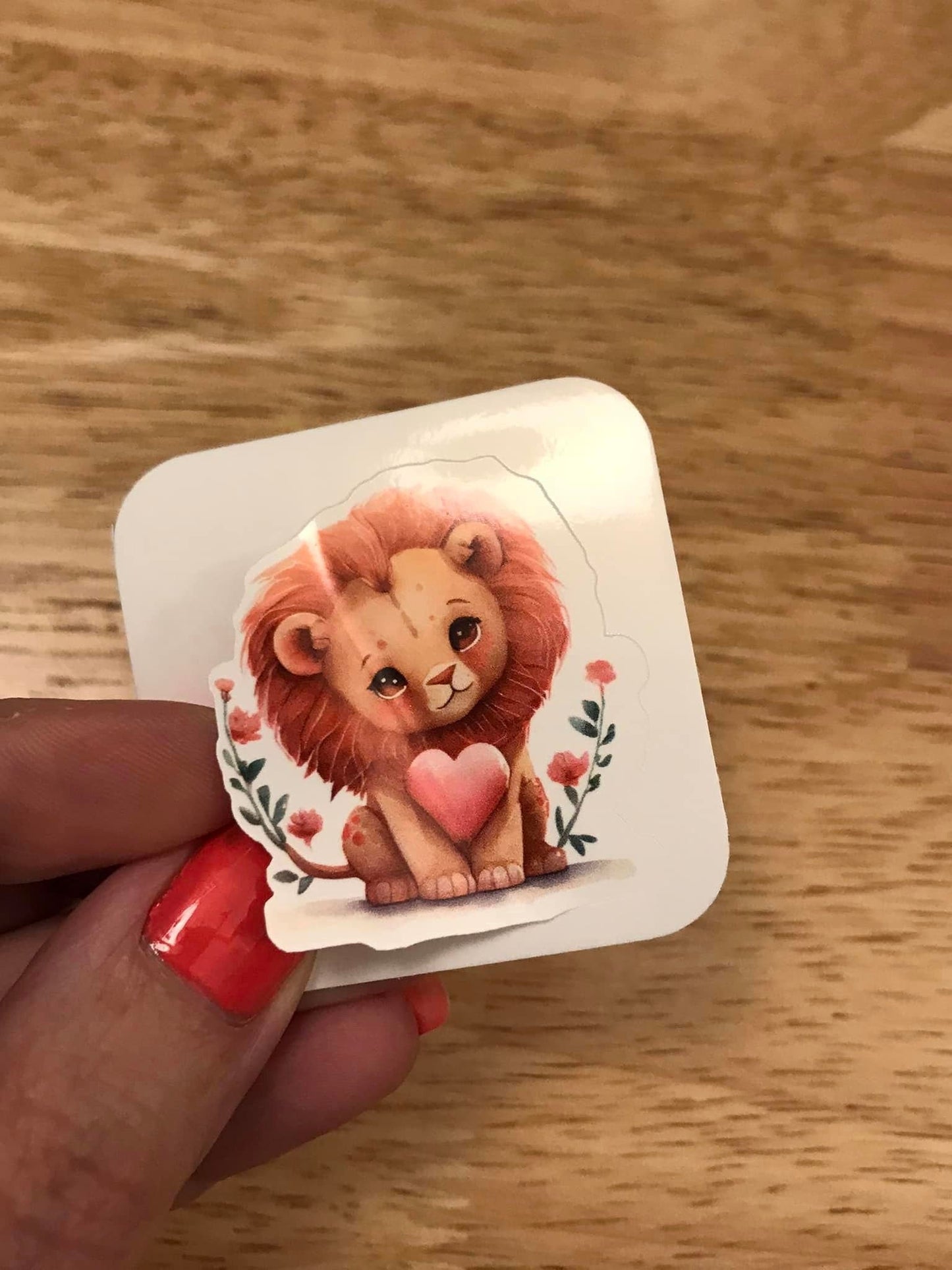 Valentine Lion Sticker