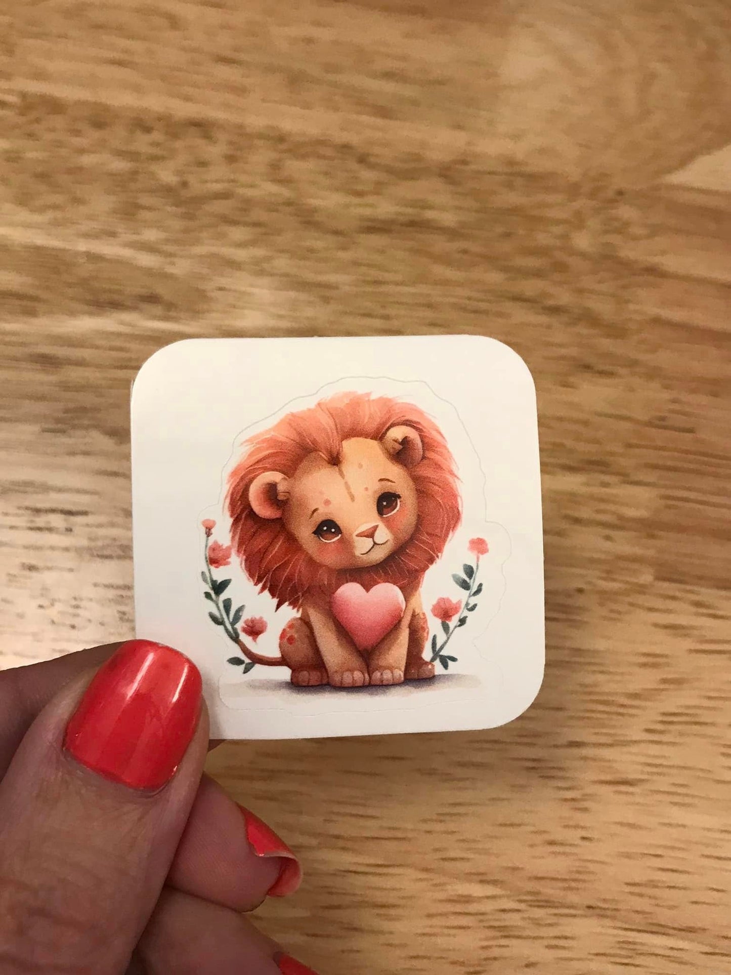 Valentine Lion Sticker