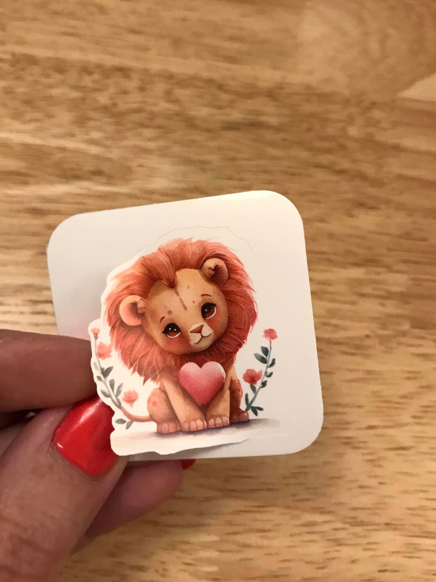 Valentine Lion Sticker