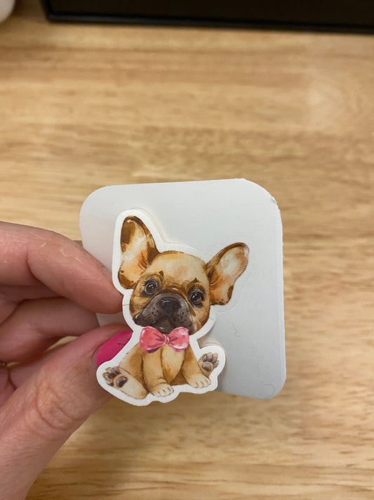 French Bull Dog with Bow STICKER