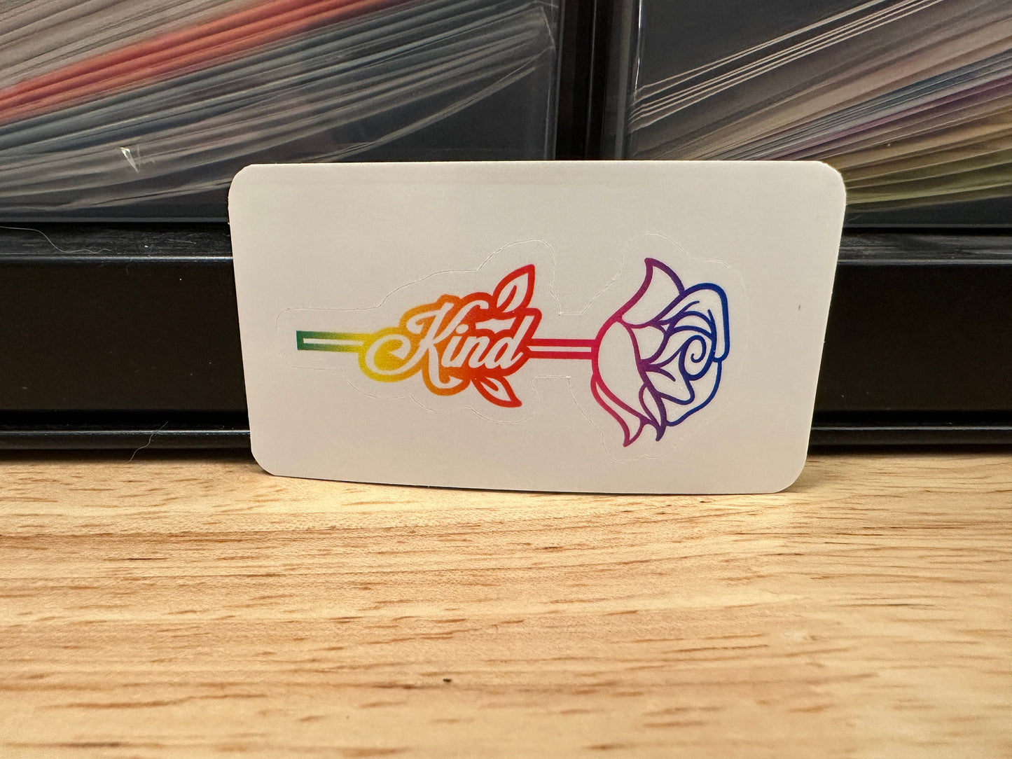 Rainbow Kind Rose Sticker