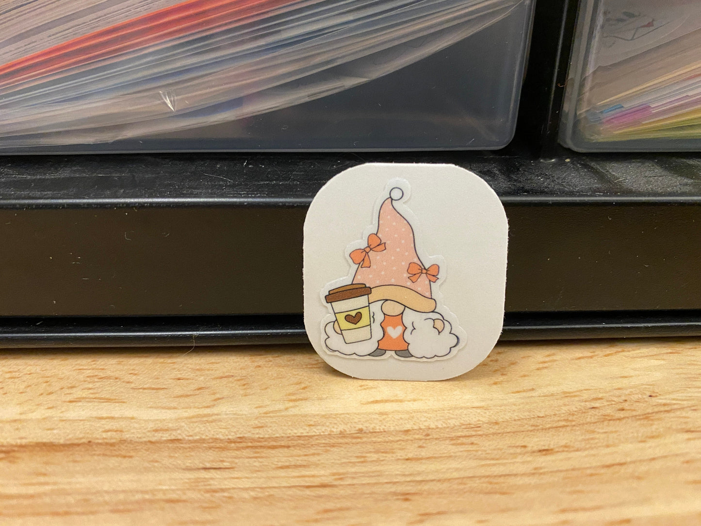 Gnome with Coffee Sticker