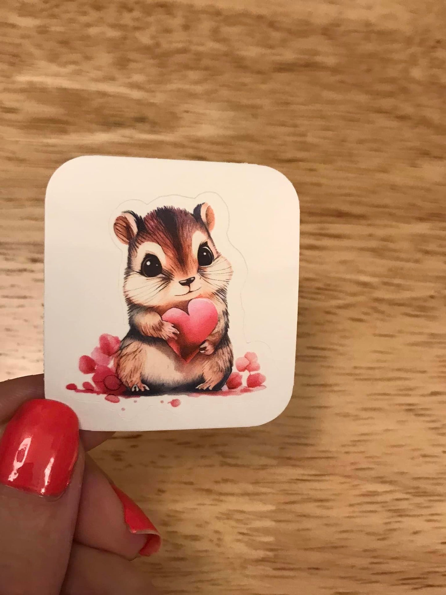 Valentine Chipmunk Sticker