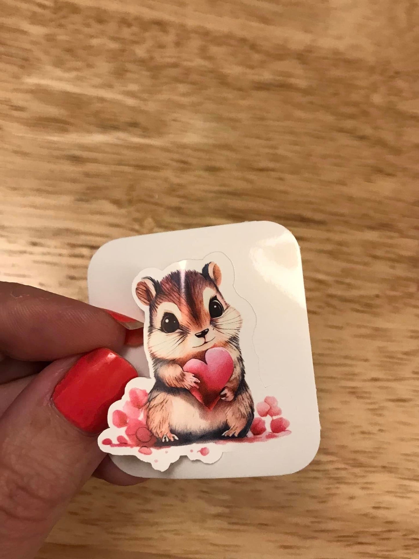 Valentine Chipmunk Sticker