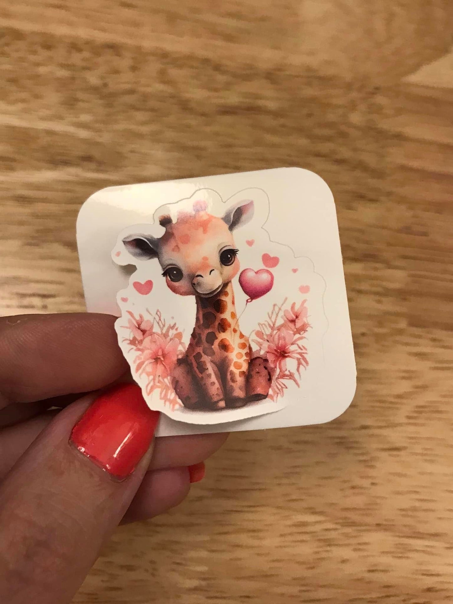 Valentine Giraffe Sticker