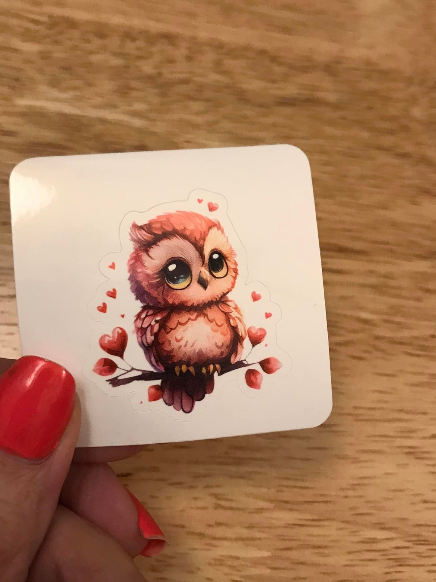 Valentine Owl Sticker