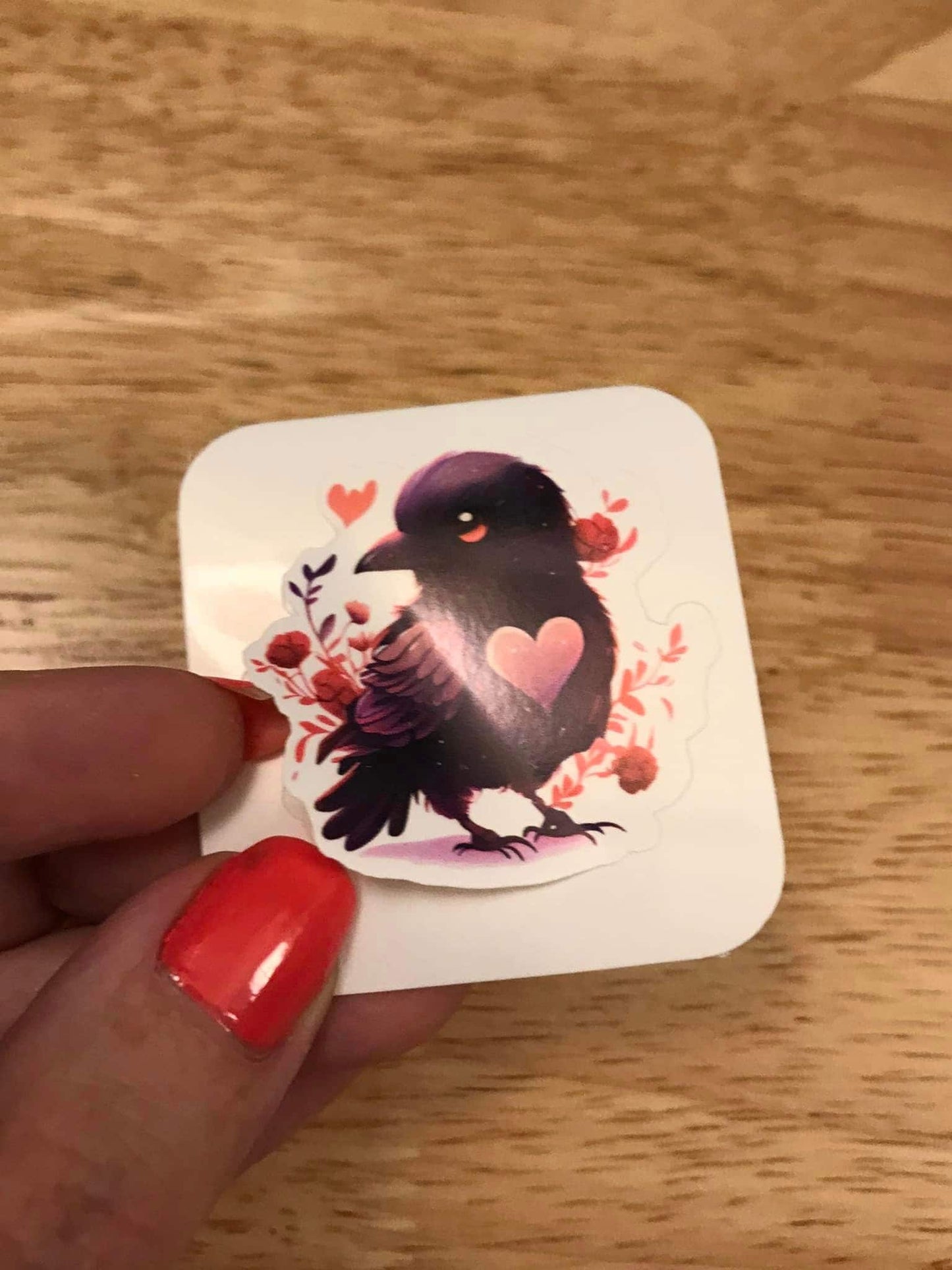 Valentine Raven Sticker