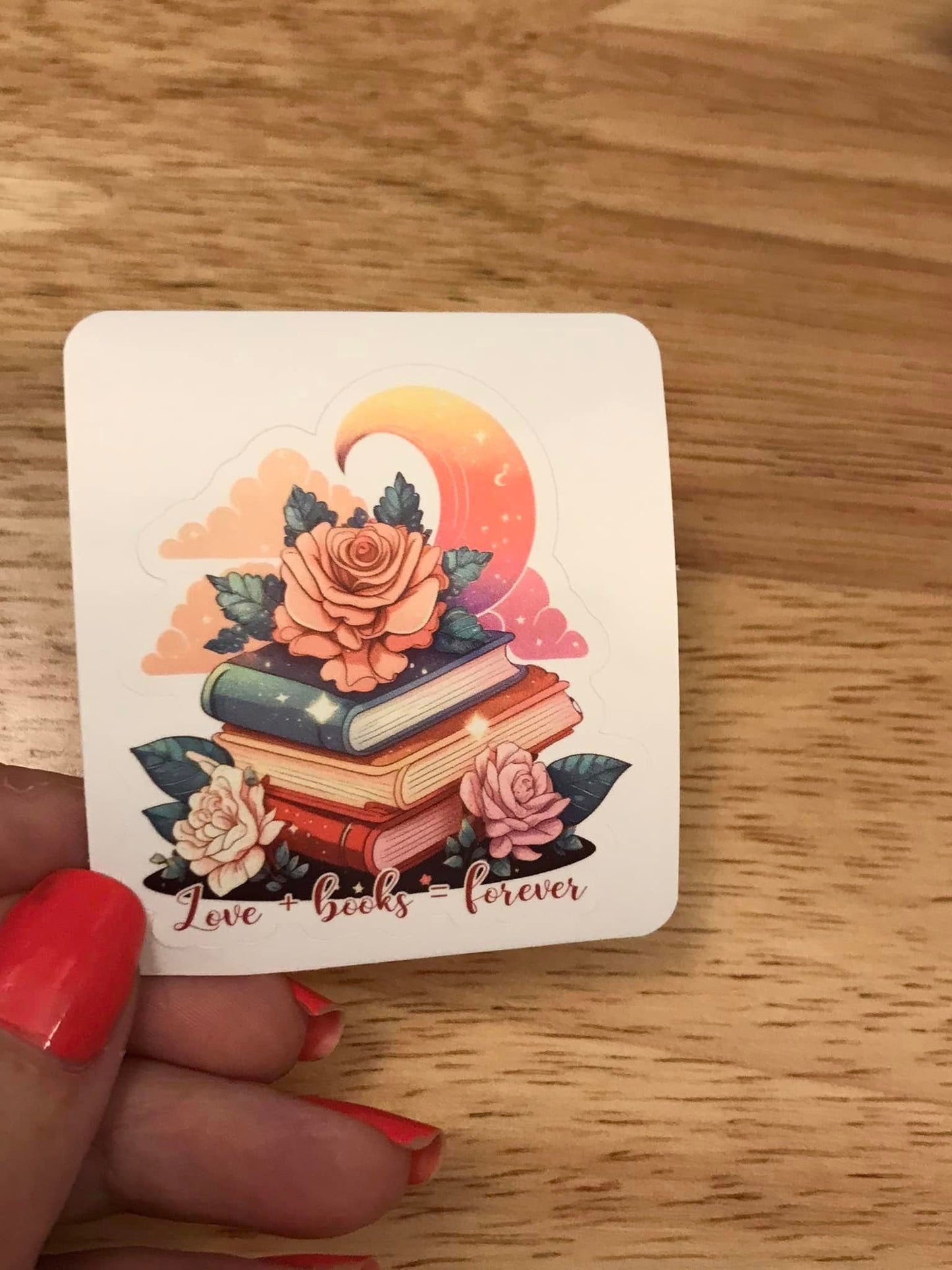 Love Books Forever Sticker
