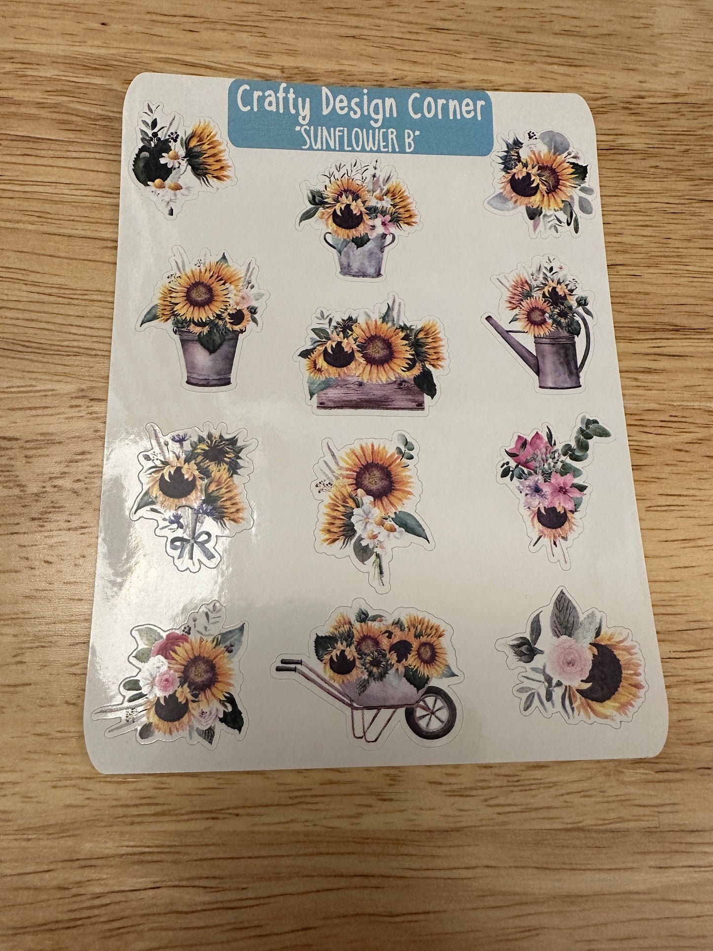 Vased Sunflower Planner STICKER Sheet
