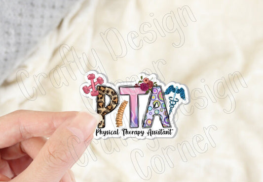 PTA Sticker, Physical Therapy Assistant Sticker, Medical STICKER, Cute Medical Design Sticker, Physical Therapy Sticker