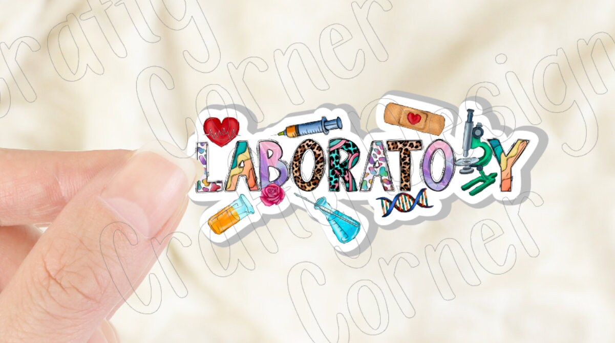 Laboratory Sticker, Lab Sticker, Medical STICKER, Cute Medical Design Sticker