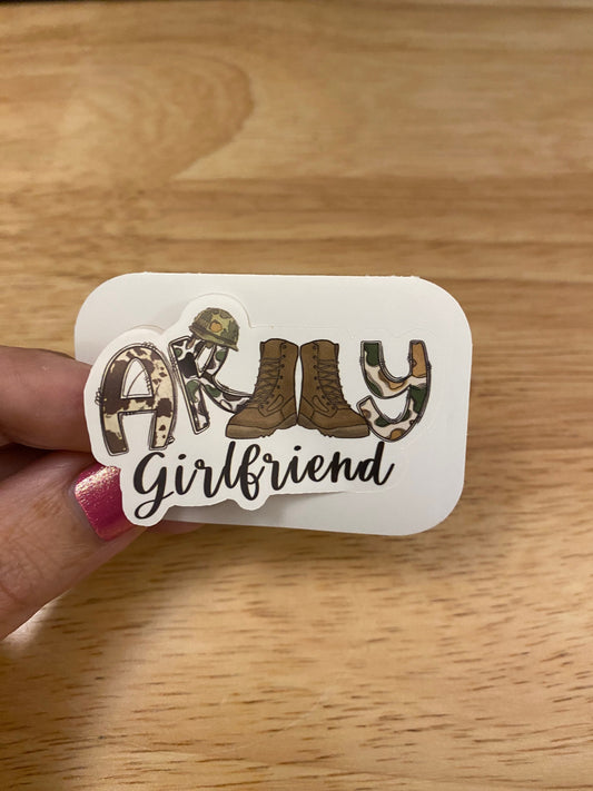 Army Girlfriend Sticker, Military Boots sticker, Laptop sticker, Army sticker, military sticker, Military GF sticker