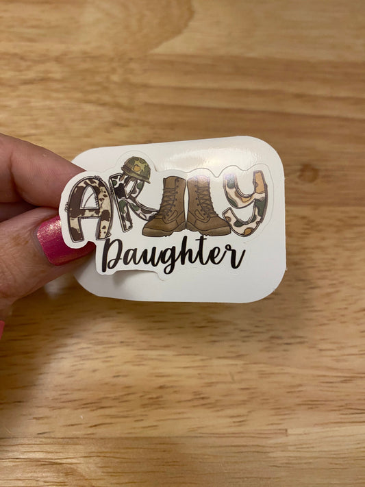 Army Daughter STICKER, Military Boots sticker, Laptop sticker, Army sticker, military sticker, Military Daughter sticker