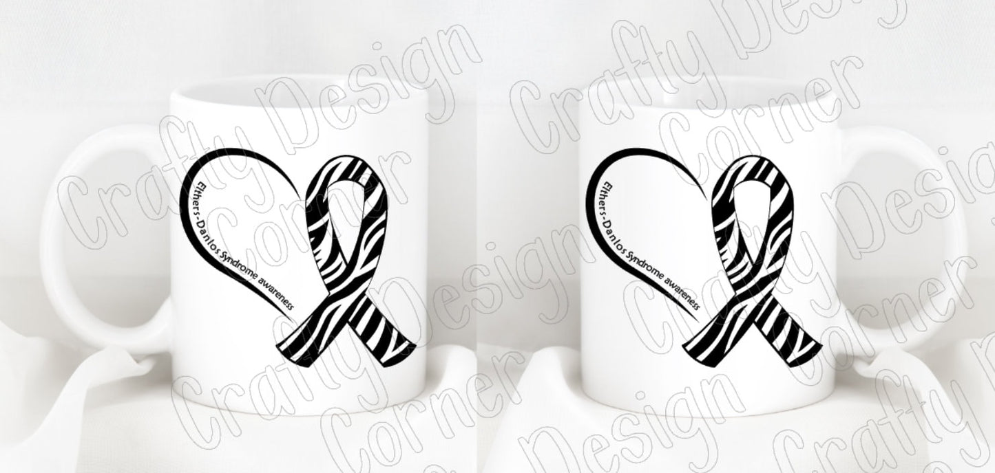 EDS Mug with Sticke Bundle, Mug and Matching Sticker Combo, Elthers Danlos Syndrome Awareness mug