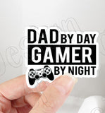 Dad by Day Gamer by Night Mug and Sticker Set, Daddy Mug and Matching Sticker Combo, Dad Mug, Father Mug with Sticker, Gift Set