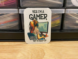 Yes I'm a Gamer Girl try to Keep up Sticker, Gamer Girl sticker, Gamer Sticker