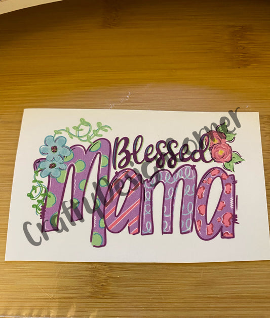 Blessed Mama clear WATER SLIDE