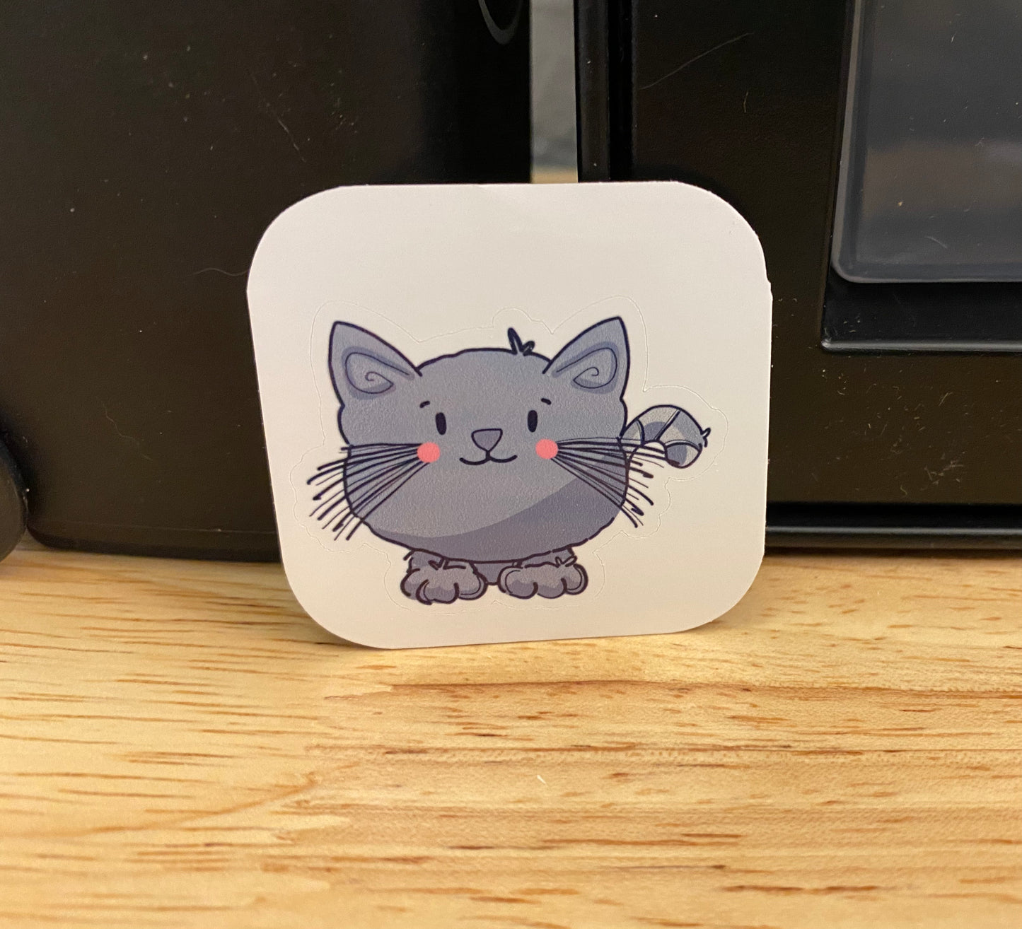 Grey Kitten  STICKER