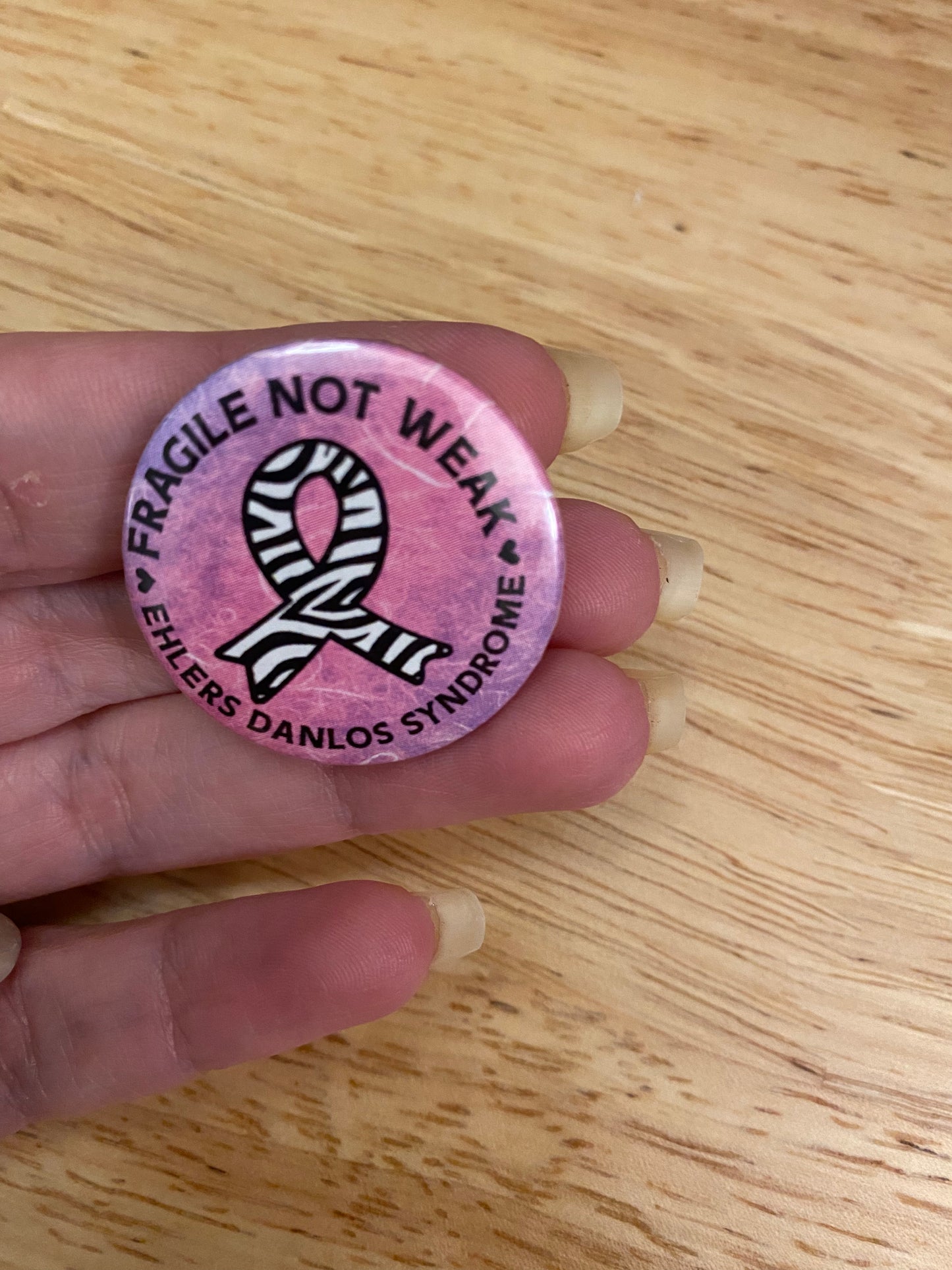 1.25" Button Pin Ehlers Danlos Syndrome Design awareness