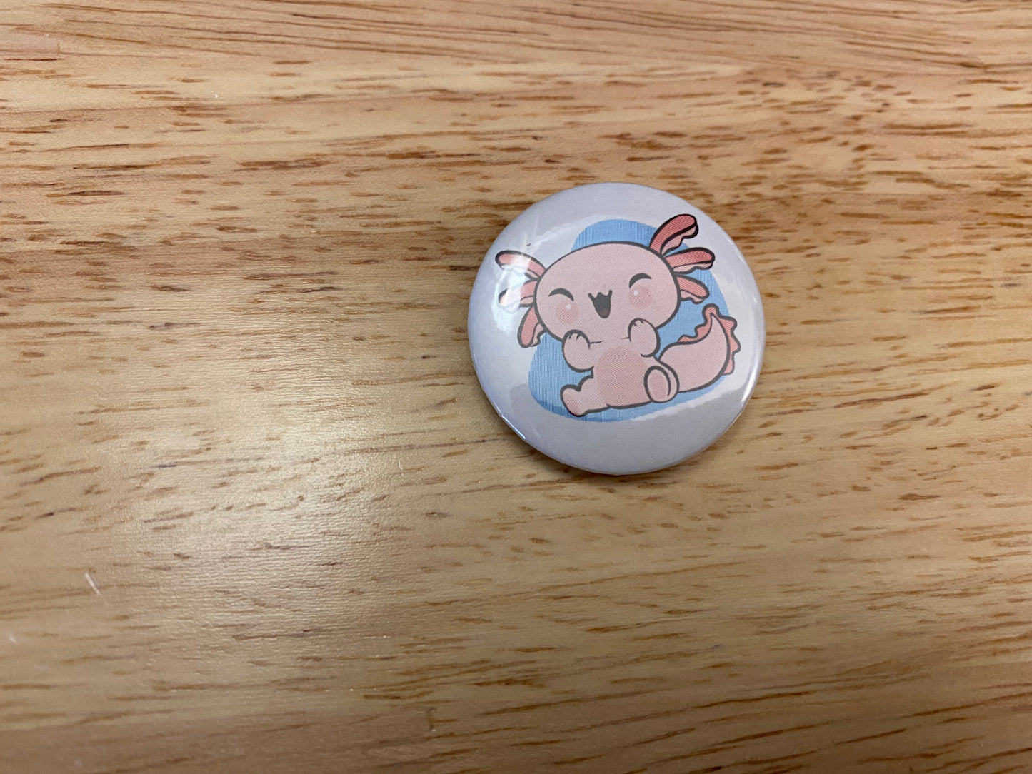 1.25" Button Pin Happy Axolotl