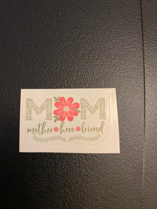 Mother Hero Friend Pretty Flower with Mom sticker