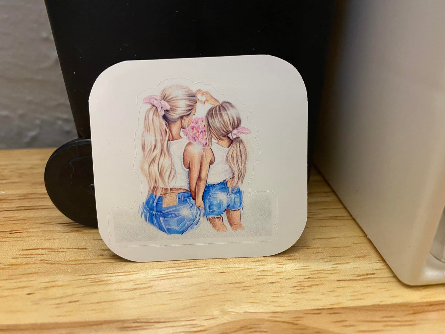 Mother and Daughter Sticker