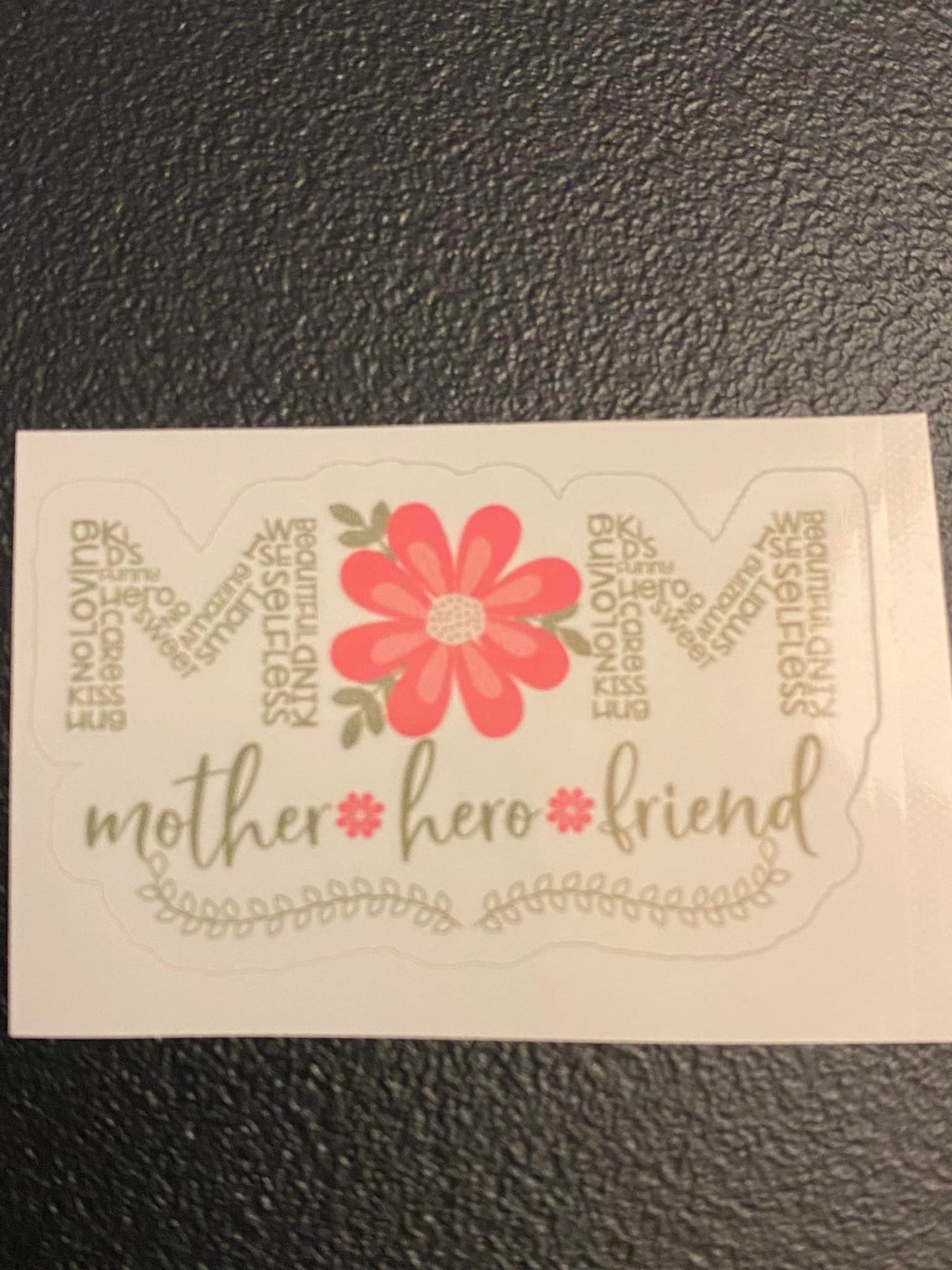 Mother Hero Friend Pretty Flower with Mom sticker