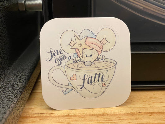 Love you a Latte Mouse STICKER