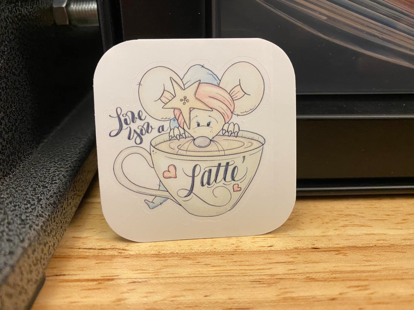 Love you a Latte Mouse STICKER