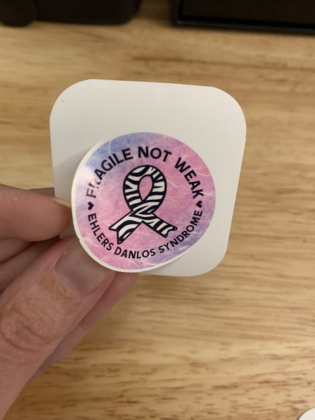 EDS Awareness Fragile not weak STICKER