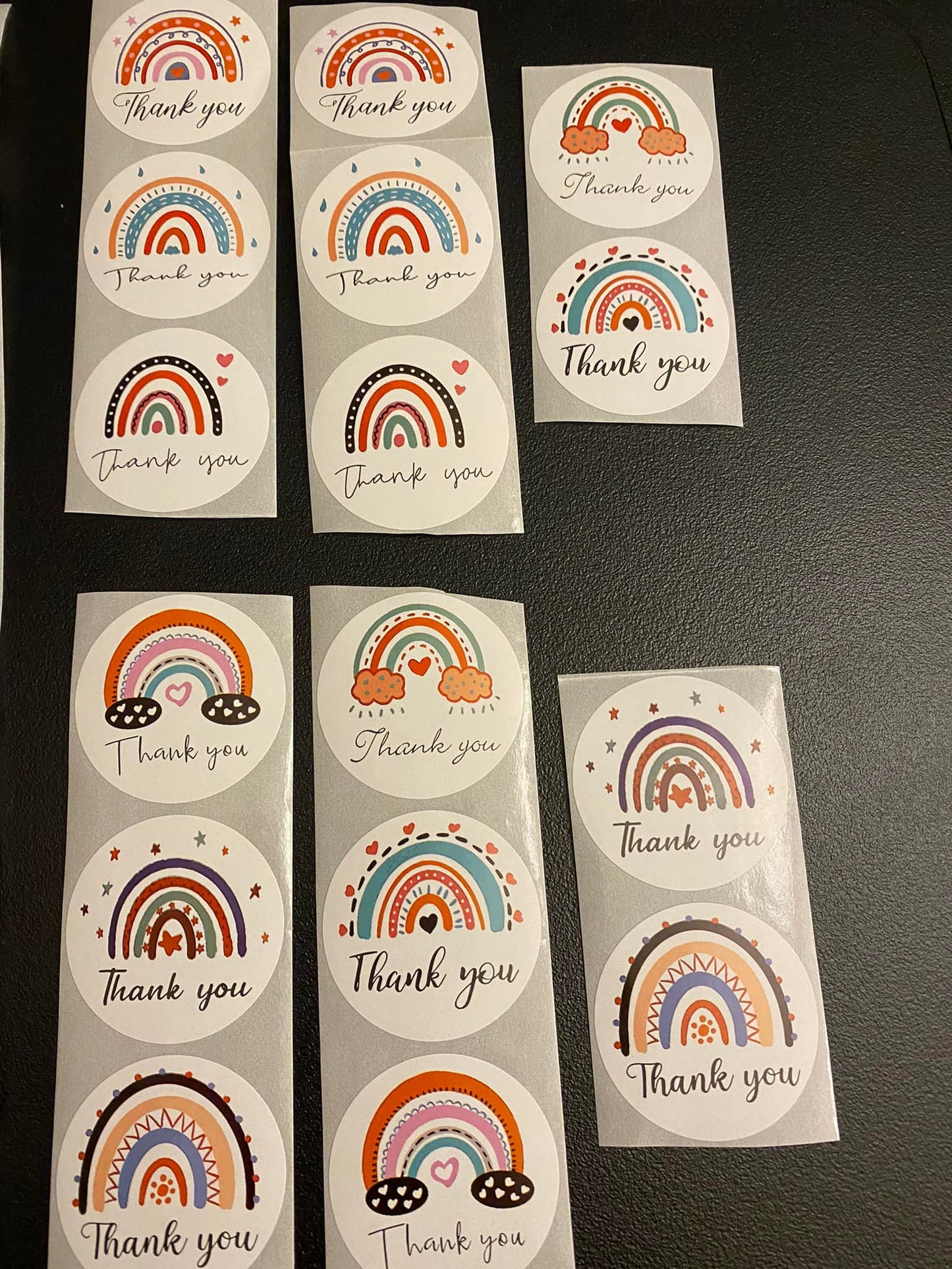 32 pcs Rainbow Thank You Sticker Pack