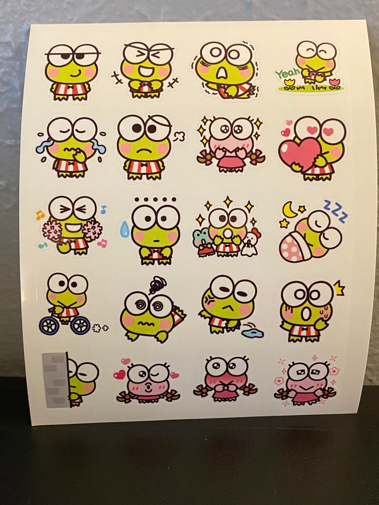 1" Planner Frog Sticker Sheet