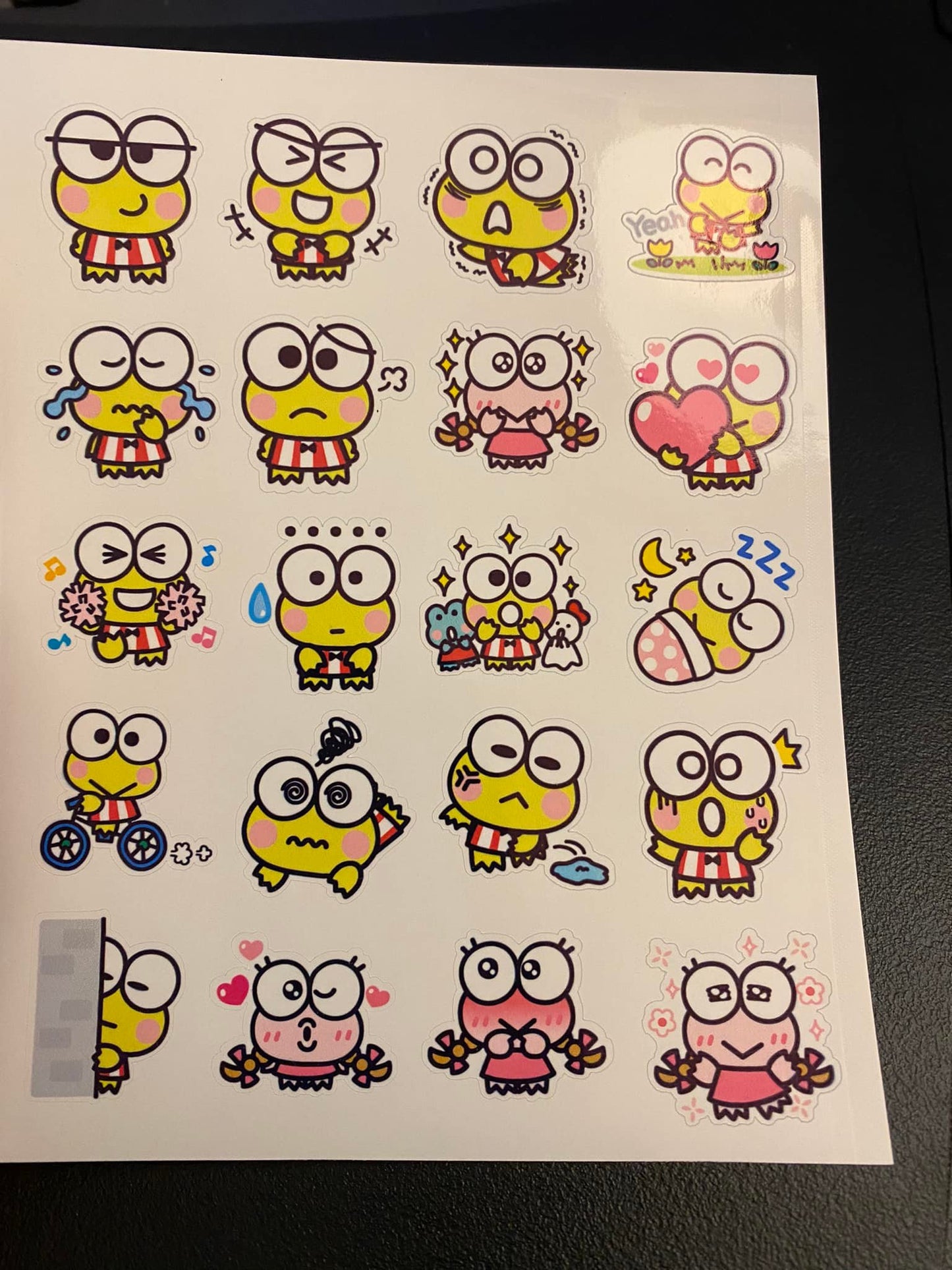 1" Planner Frog Sticker Sheet