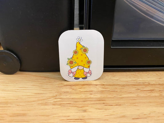 Gnome with Sunflowers Sticker