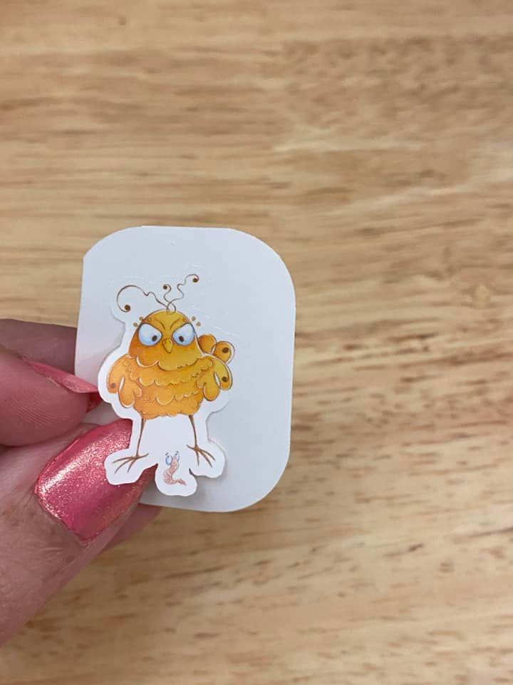 Angry Baby Chick STICKER