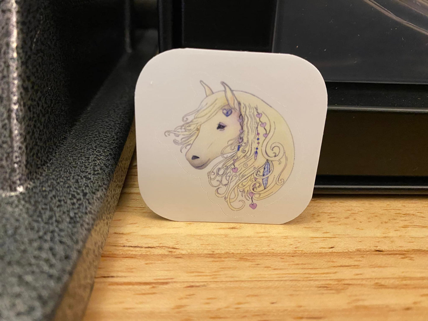 White Horse Head Sticker